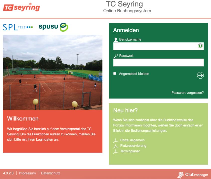 Referenz TC Seyring - Homepage-Screenshot