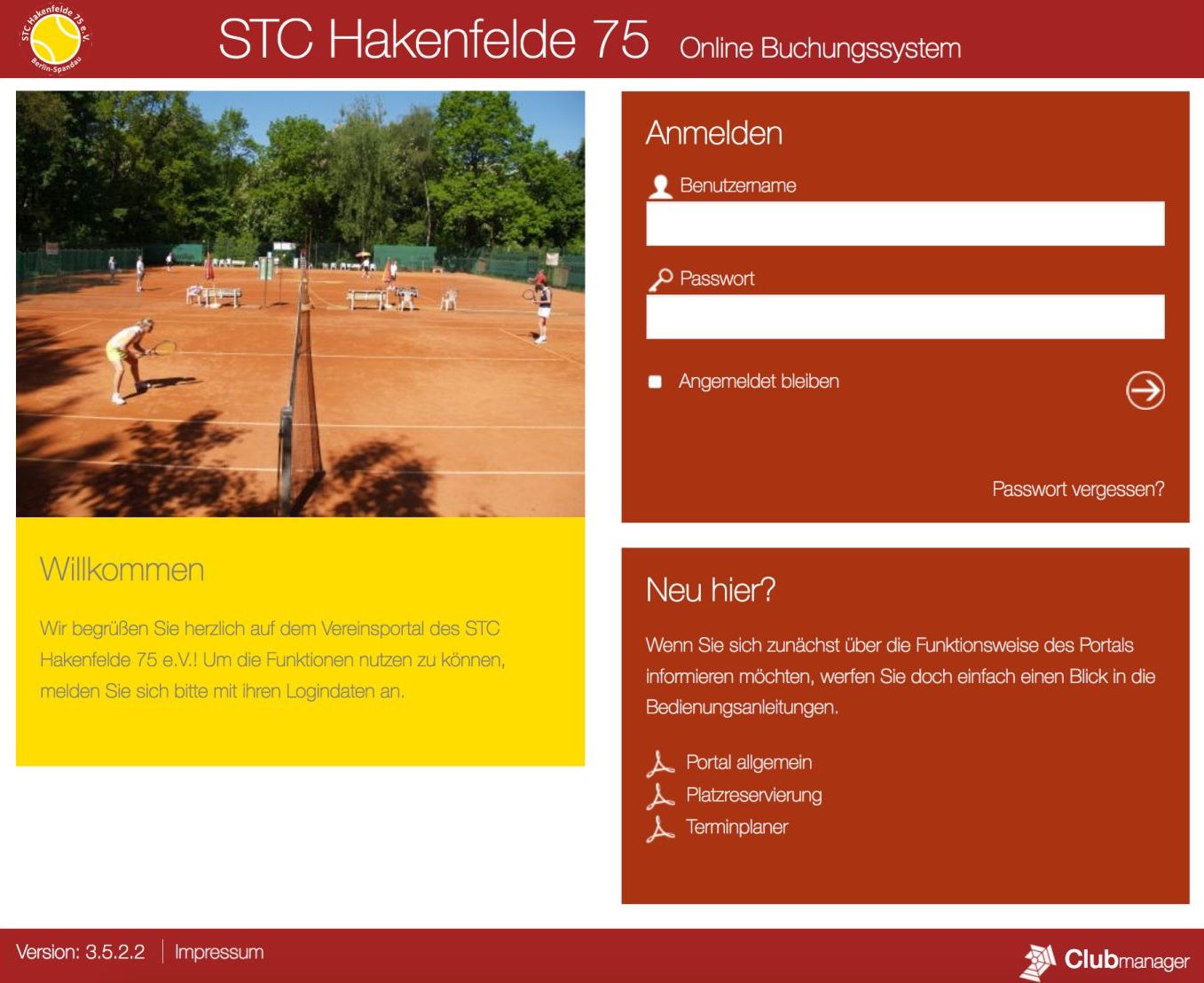 Referenz STC Hakenfelde - Homepage-Screenshot